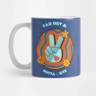 60's-70's Peace Sign Far Out & Outta Site Mug